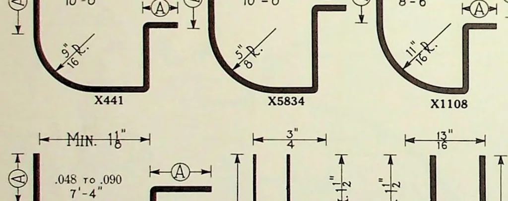 An illustration from Dahlstrom Metal Mouldings 1967, 1967, leaf 154
