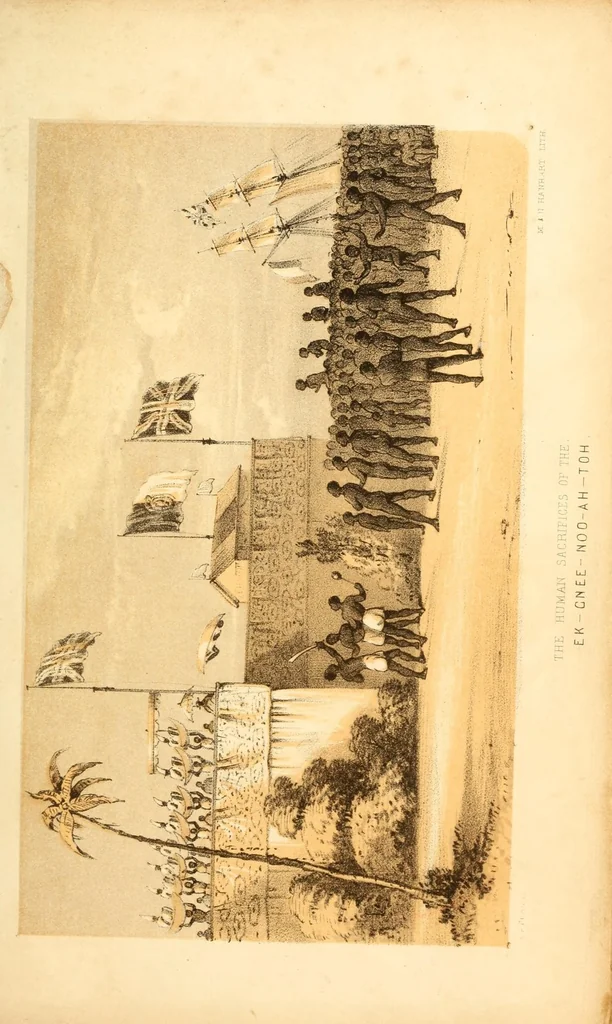 An illustration from Dahomey and the Dahomans; being the journals of two missions to the king of Dahomey, and residence at his capital, in the year 1849 and 1850, 1851, leaf 369