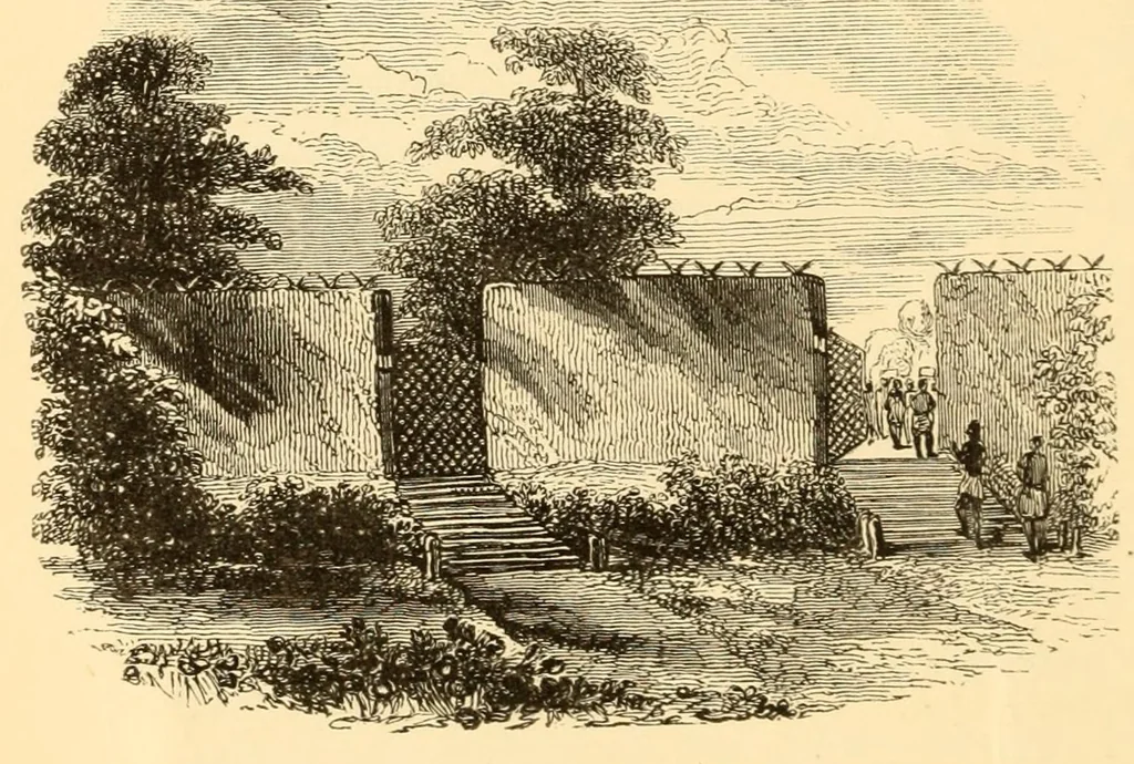 An illustration from Dahomey and the Dahomans; being the journals of two missions to the king of Dahomey, and residence at his capital, in the year 1849 and 1850, 1851, leaf 90