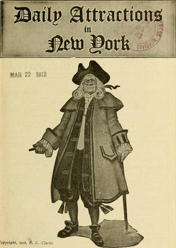 An illustration from Daily attractions in New York. Advance information of art exhibitions, lectures, concerts, churches, theatres, railroads, Pullman accommodations, points of interest, where to dine, etc. .., 1906, leaf 37