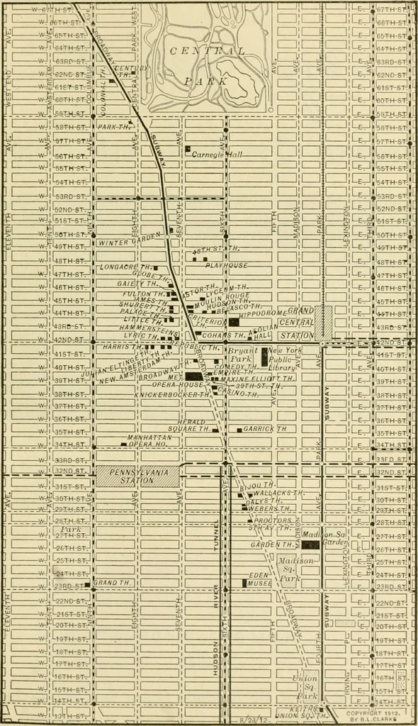 An illustration from Daily attractions in New York. Advance information of art exhibitions, lectures, concerts, churches, theatres, railroads, Pullman accommodations, points of interest, where to dine, etc. .., 1906, leaf 573