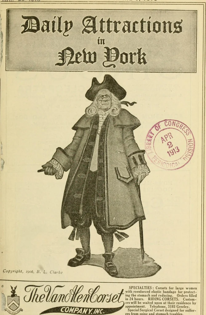 An illustration from Daily attractions in New York. Advance information of art exhibitions, lectures, concerts, churches, theatres, railroads, Pullman accommodations, points of interest, where to dine, etc. .., 1906, leaf 69