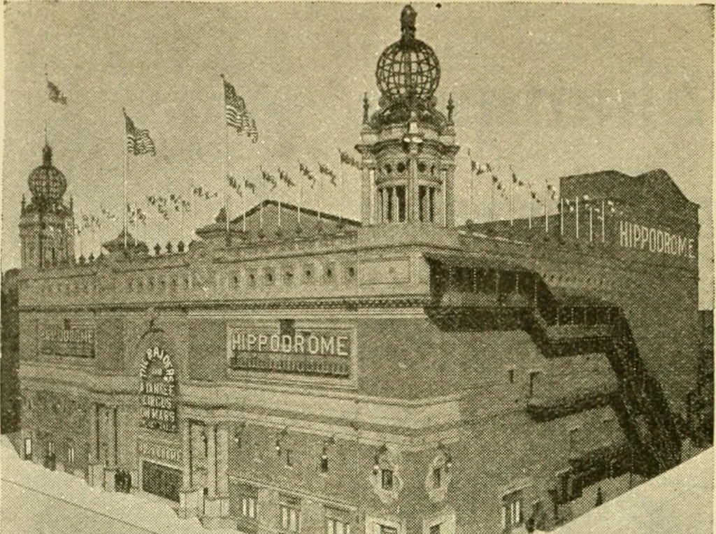 An illustration from Daily attractions in New York. Advance information of art exhibitions, lectures, concerts, churches, theatres, railroads, Pullman accommodations, points of interest, where to dine, etc. .., 1906, leaf 830