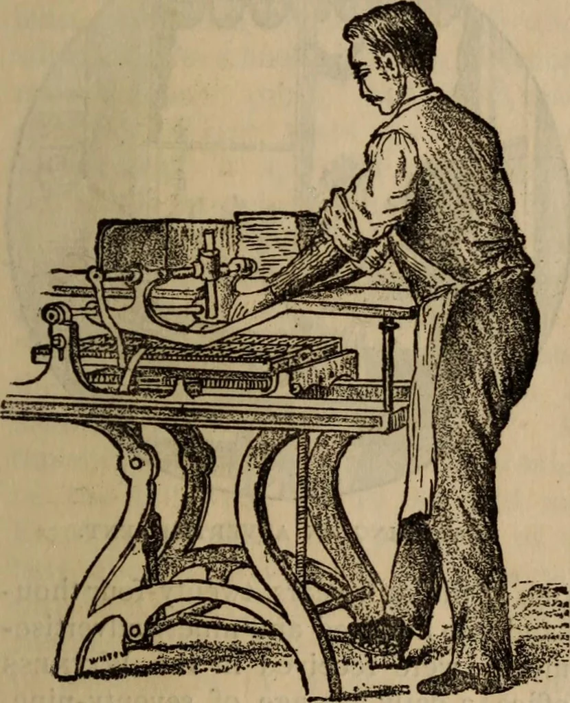 An illustration from The daily newspaper : the history of its production and distribution / [G.H.F.]., 1878, leaf 17