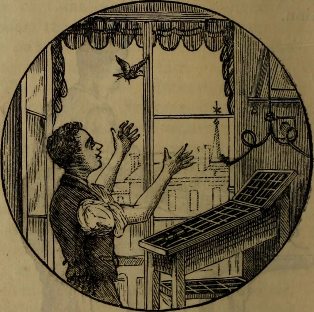 An illustration from The daily newspaper : the history of its production and distribution / [G.H.F.]., 1878, leaf 18