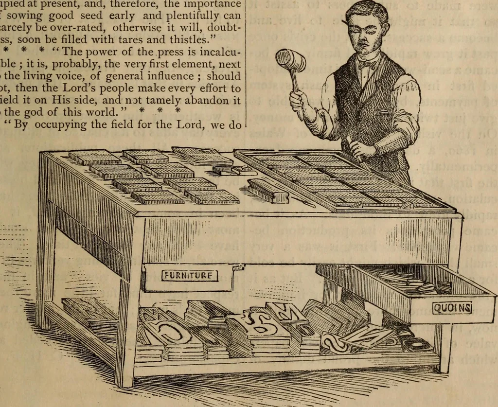 An illustration from The daily newspaper : the history of its production and distribution / [G.H.F.]., 1878, leaf 27