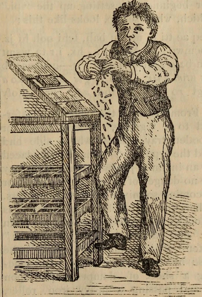 An illustration from The daily newspaper : the history of its production and distribution / [G.H.F.]., 1878, leaf 7