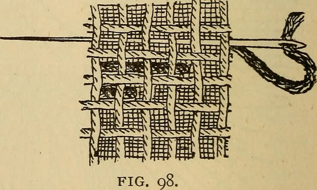 An illustration from Dainty work for pleasure and profit, 1893, leaf 104