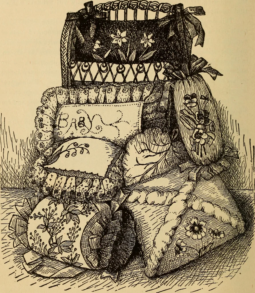 An illustration from Dainty work for pleasure and profit, 1893, leaf 58