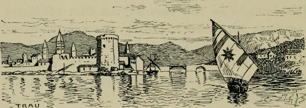 An illustration from Dalmatia, the Quarnero and Istria, with Cettigne in Montenegro and the island of Grado, 1887, leaf 126