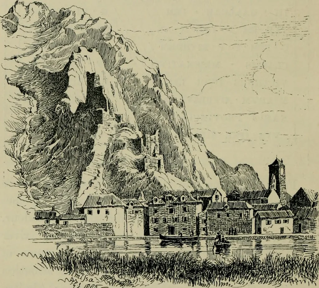 An illustration from Dalmatia, the Quarnero and Istria, with Cettigne in Montenegro and the island of Grado, 1887, leaf 200