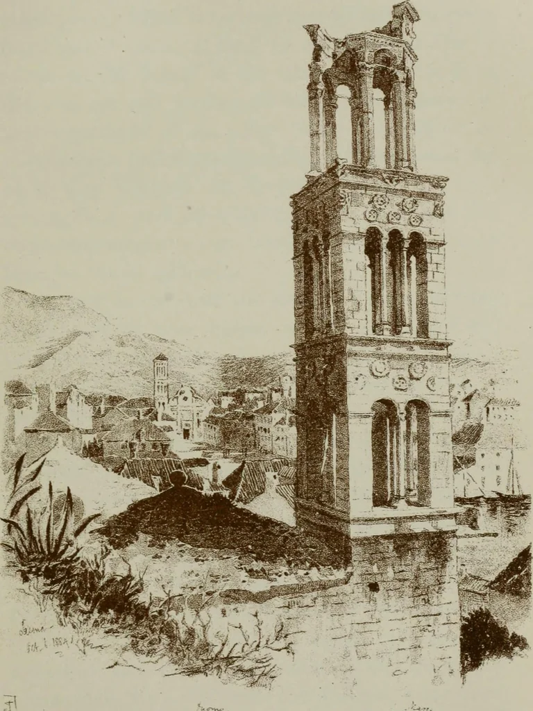 An illustration from Dalmatia, the Quarnero and Istria, with Cettigne in Montenegro and the island of Grado, 1887, leaf 251