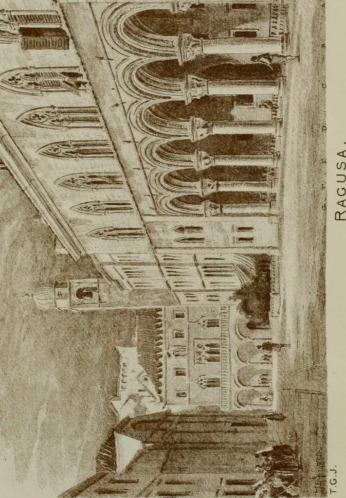 An illustration from Dalmatia, the Quarnero and Istria, with Cettigne in Montenegro and the island of Grado, 1887, leaf 387