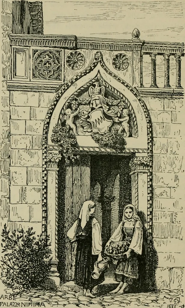 An illustration from Dalmatia, the Quarnero and Istria, with Cettigne in Montenegro and the island of Grado, 1887, leaf 233
