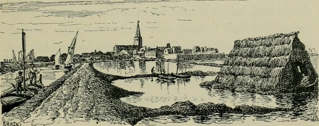 An illustration from Dalmatia, the Quarnero and Istria, with Cettigne in Montenegro and the island of Grado, 1887, leaf 452