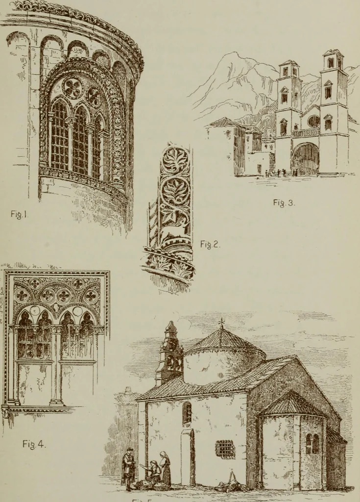 An illustration from Dalmatia, the Quarnero and Istria, with Cettigne in Montenegro and the island of Grado, 1887, leaf 54
