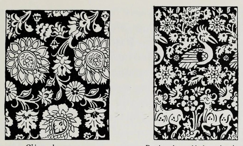 An illustration from Damasks : their origin & ornamentation, 1920, leaf 27