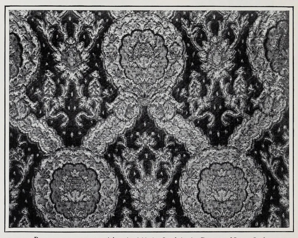 An illustration from Damasks : their origin & ornamentation, 1920, leaf 30
