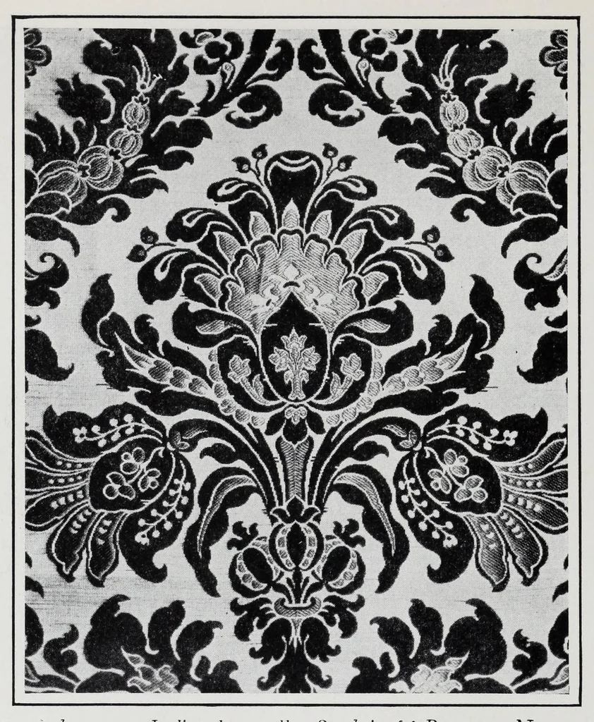 An illustration from Damasks : their origin & ornamentation, 1920, leaf 44