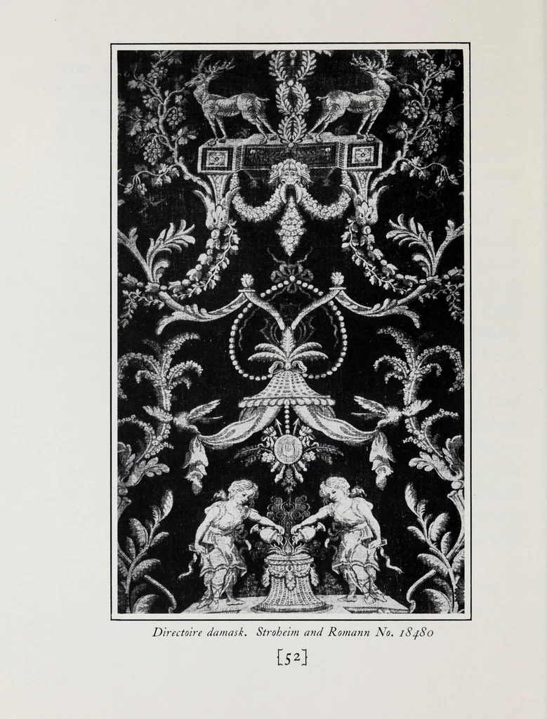 An illustration from Damasks : their origin & ornamentation, 1920, leaf 60