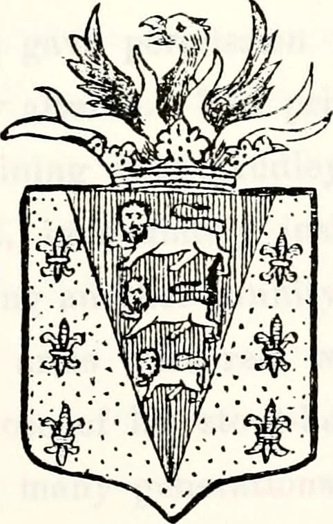 An illustration from Dame heraldry, 1886, leaf 157