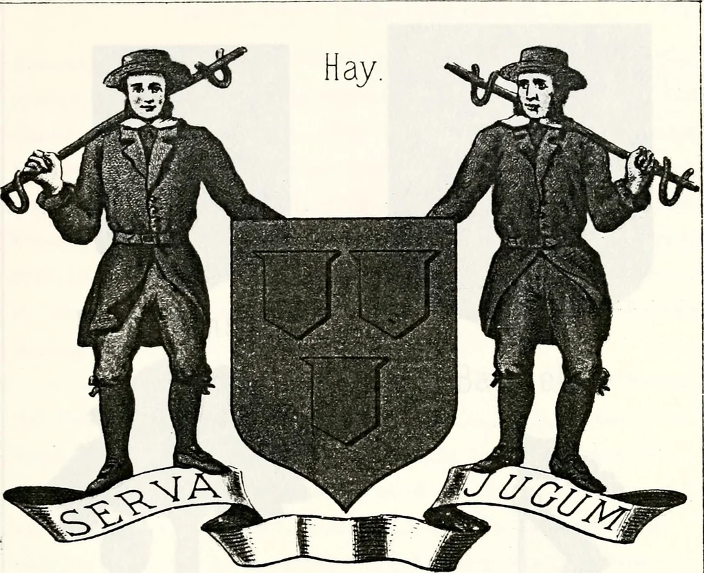 An illustration from Dame heraldry, 1886, leaf 265