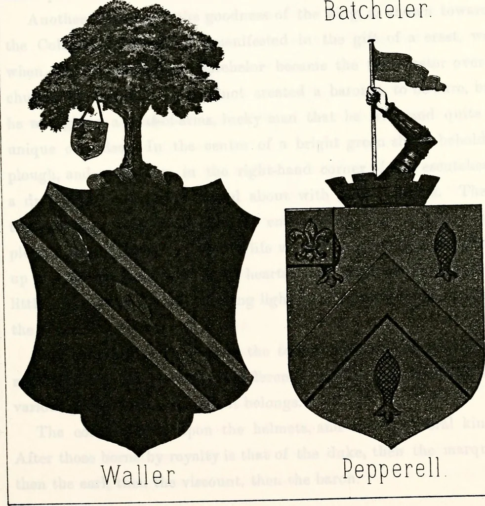 An illustration from Dame heraldry, 1886, leaf 267