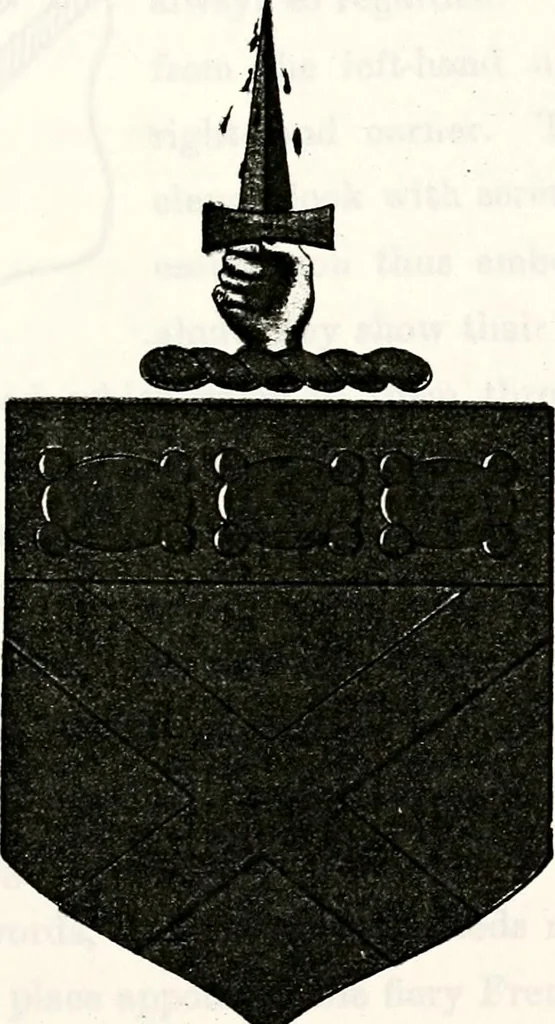 An illustration from Dame heraldry, 1886, leaf 313