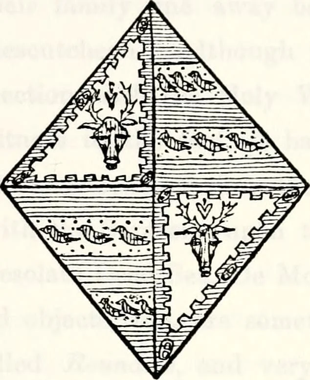An illustration from Dame heraldry, 1886, leaf 339