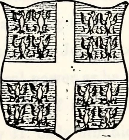 An illustration from Dame heraldry, 1886, leaf 353