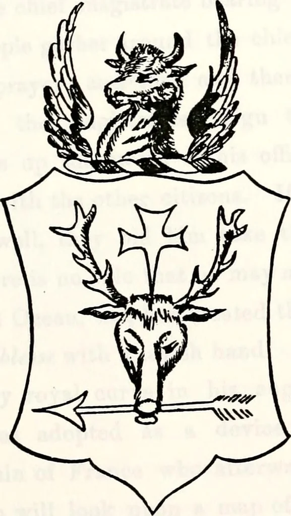 An illustration from Dame heraldry, 1886, leaf 373