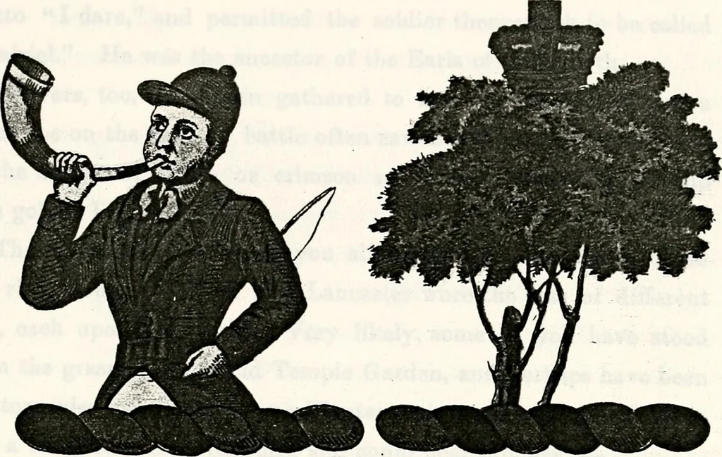 An illustration from Dame heraldry, 1886, leaf 395