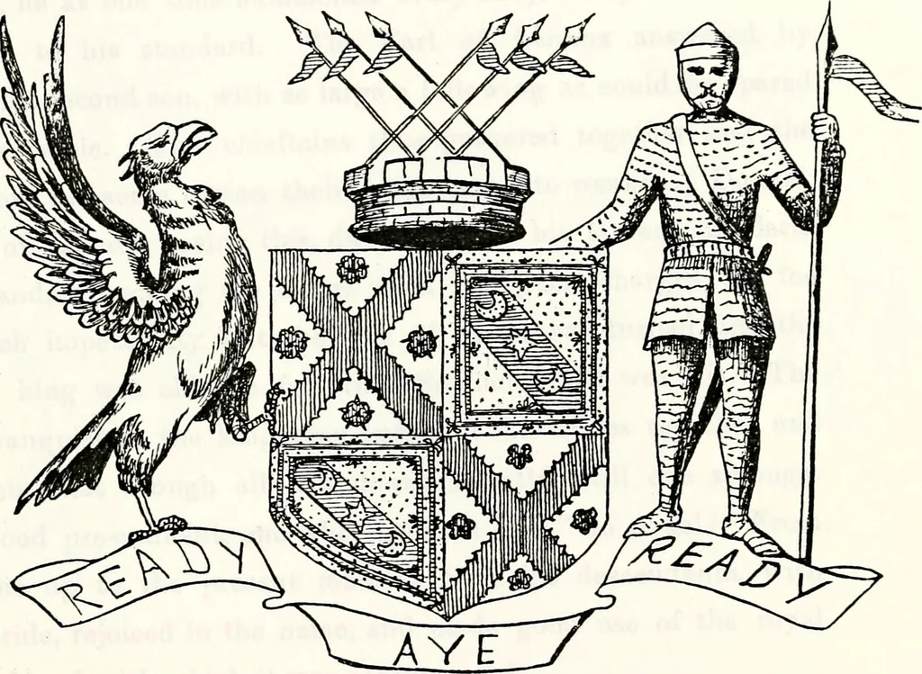 An illustration from Dame heraldry, 1886, leaf 65