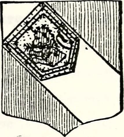 An illustration from Dame heraldry, 1886, leaf 75