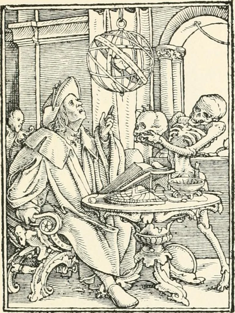 An illustration from The dance of death : the full series of wood engravings reproduced in phototype from the proofs and original editions, 1886, leaf 101