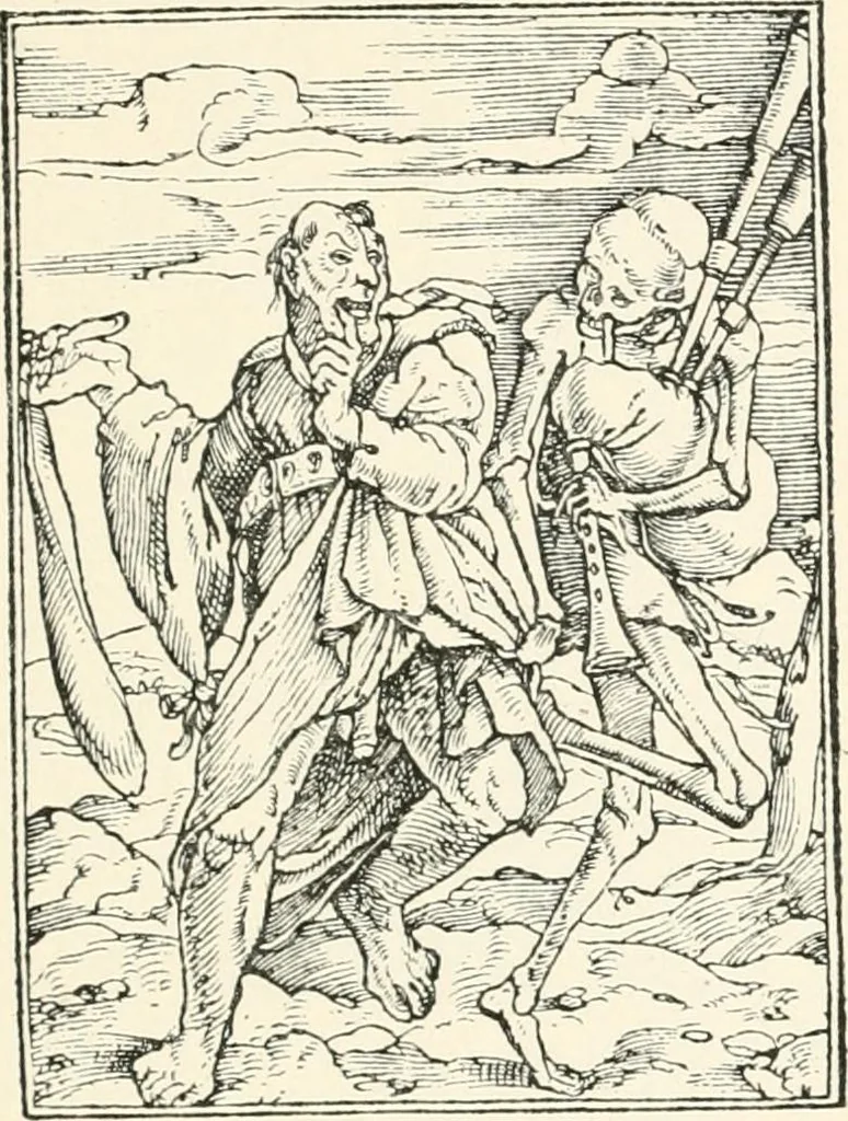 An illustration from The dance of death : the full series of wood engravings reproduced in phototype from the proofs and original editions, 1886, leaf 109