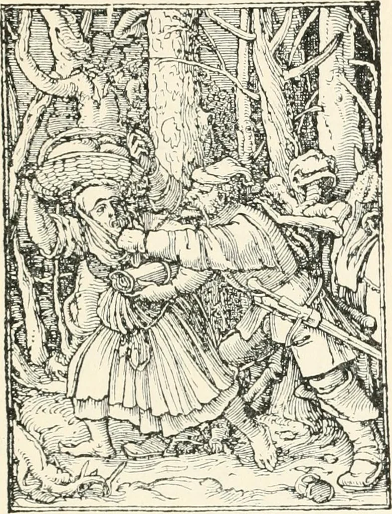 An illustration from The dance of death : the full series of wood engravings reproduced in phototype from the proofs and original editions, 1886, leaf 111
