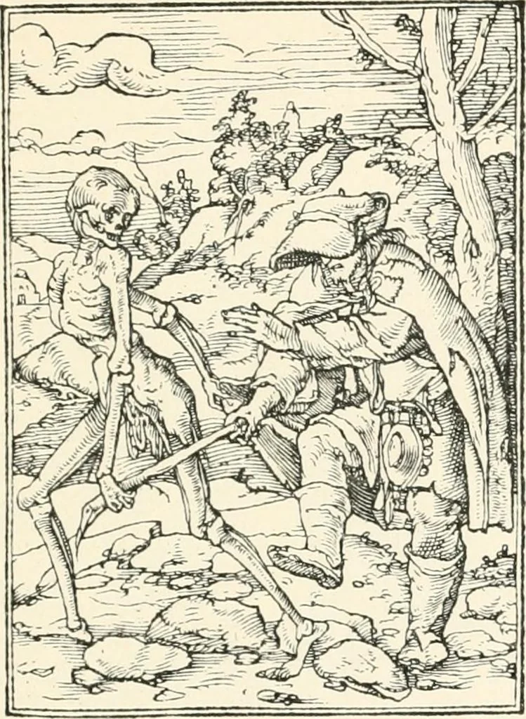 An illustration from The dance of death : the full series of wood engravings reproduced in phototype from the proofs and original editions, 1886, leaf 113