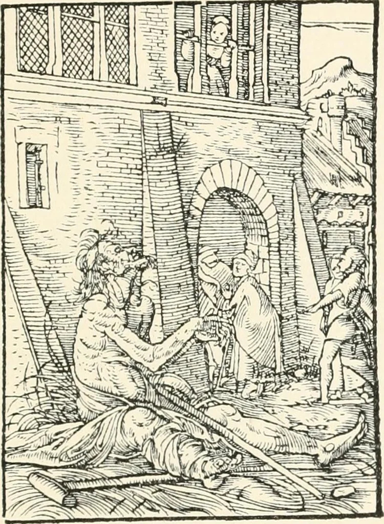 An illustration from The dance of death : the full series of wood engravings reproduced in phototype from the proofs and original editions, 1886, leaf 117