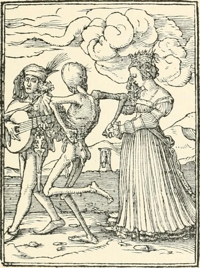 An illustration from The dance of death : the full series of wood engravings reproduced in phototype from the proofs and original editions, 1886, leaf 119