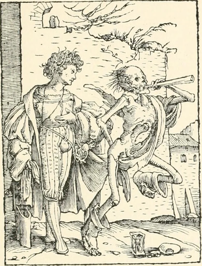 An illustration from The dance of death : the full series of wood engravings reproduced in phototype from the proofs and original editions, 1886, leaf 121