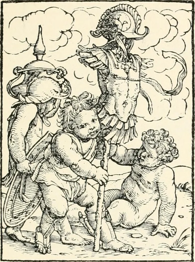 An illustration from The dance of death : the full series of wood engravings reproduced in phototype from the proofs and original editions, 1886, leaf 129