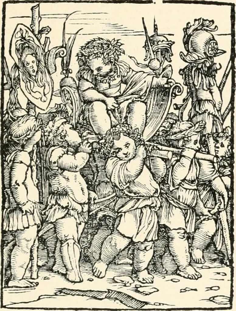 An illustration from The dance of death : the full series of wood engravings reproduced in phototype from the proofs and original editions, 1886, leaf 137