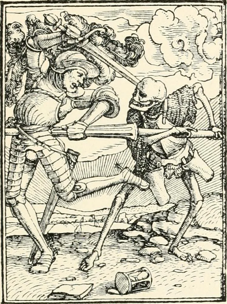 An illustration from The dance of death : the full series of wood engravings reproduced in phototype from the proofs and original editions, 1886, leaf 41