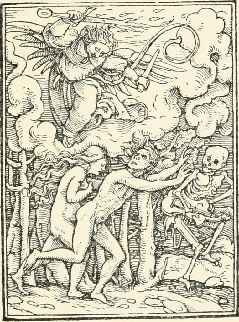 An illustration from The dance of death : the full series of wood engravings reproduced in phototype from the proofs and original editions, 1886, leaf 51