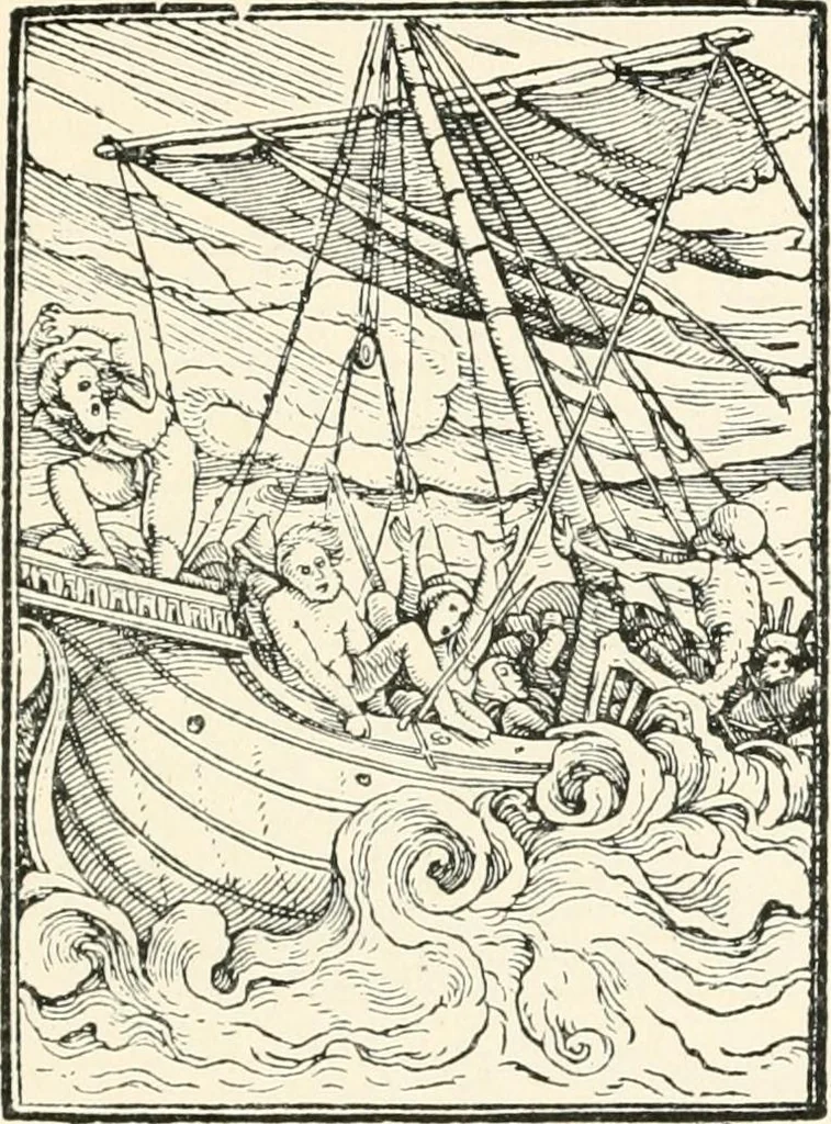 An illustration from The dance of death : the full series of wood engravings reproduced in phototype from the proofs and original editions, 1886, leaf 69