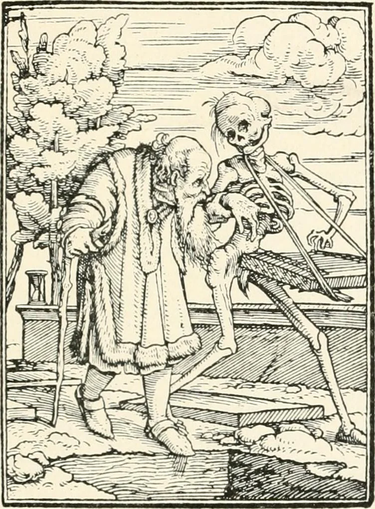 An illustration from The dance of death : the full series of wood engravings reproduced in phototype from the proofs and original editions, 1886, leaf 73