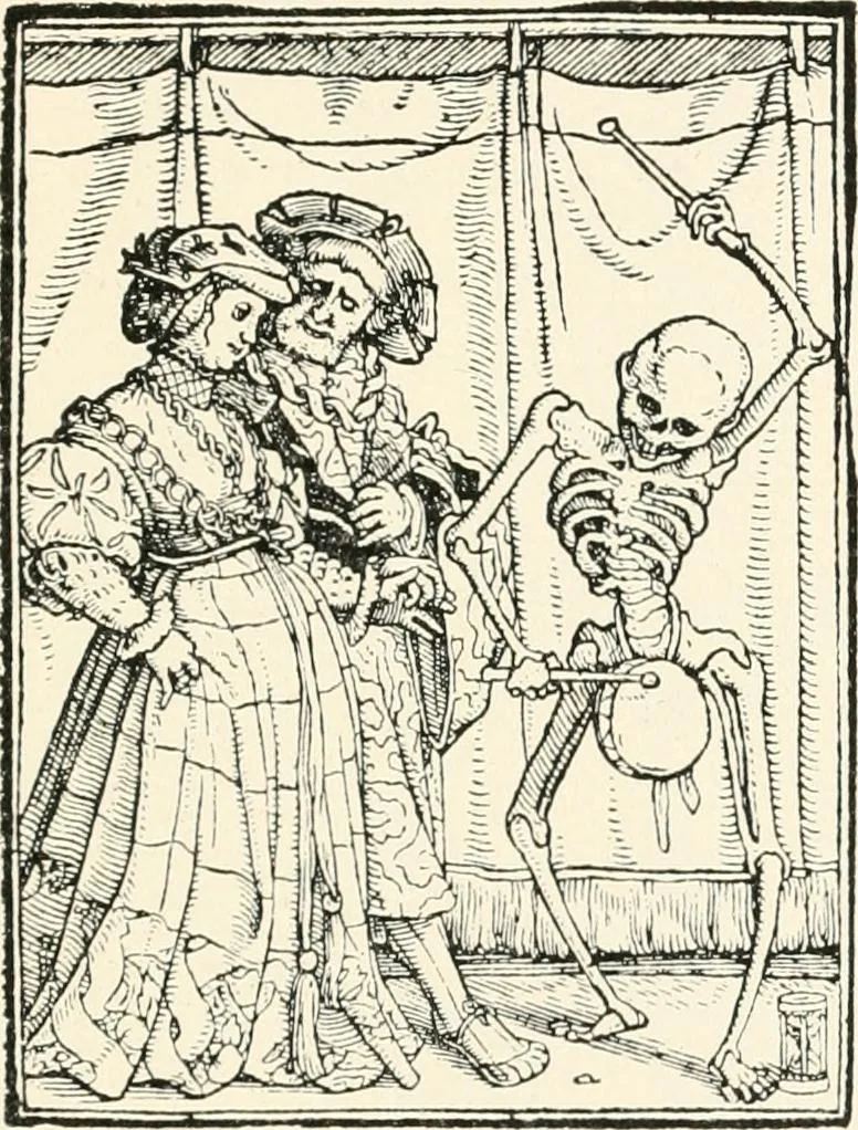An illustration from The dance of death : the full series of wood engravings reproduced in phototype from the proofs and original editions, 1886, leaf 83
