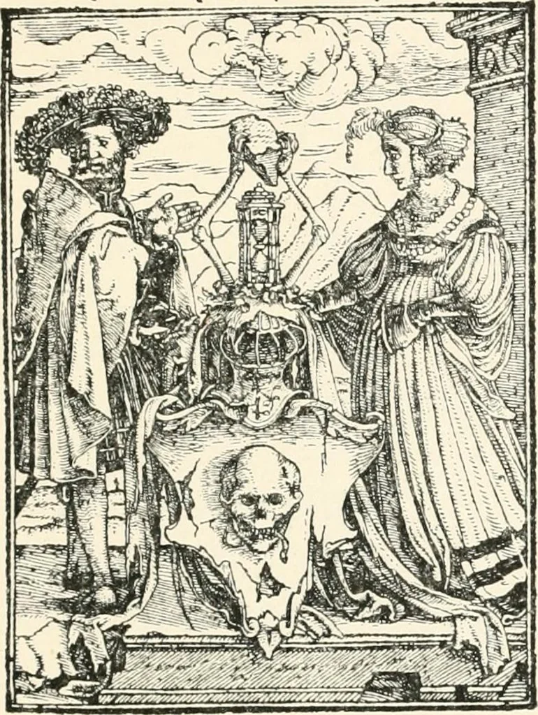 An illustration from The dance of death : the full series of wood engravings reproduced in phototype from the proofs and original editions, 1886, leaf 97