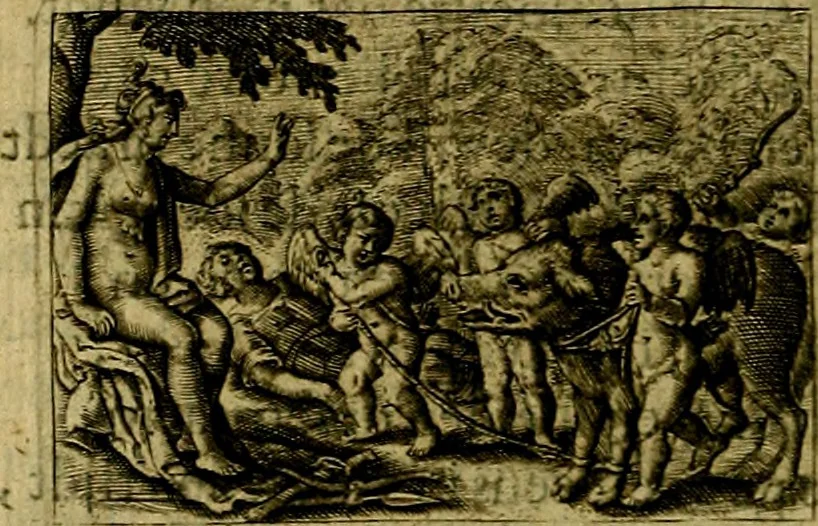 An illustration from Dan. Heinsii Lof-Sanck Van Iesus Christus, den eenigen end eeuwigen Son Godes. Met noodelicke Vytleggingen aenvvÿsende den gront van het out Christelick geloof, in den selven vervat, 1616, leaf 121